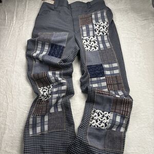 Indyvin Upcycled Vtg 70s Sears  Flare Pants Patchwork 1-of-1 Boho Hippie 30x28.5